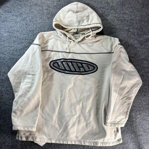 Vintage JNCO Hoodie Mens XL White Pullover Logo Made USA 100% Cotton 90s